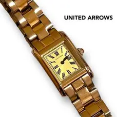 UNITED ARROWS スクエア時計　稼働品 ピンクゴールド UNITED ARROWS 腕時計 スクエア レディース : ZOZOTOWN Yahoo!店