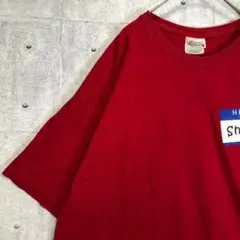 1075 US古着　Hanes ヘインズ　XL レッド　Tシャツ オーバーサイズ