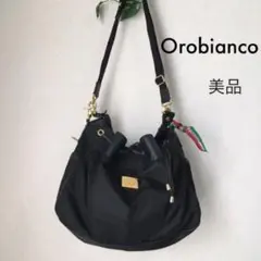【美品】Orobianco オロビアンコ ショルダーバッグ ブラック 金金具