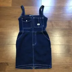 CK ダークブルー デニムジャンパースカート　S