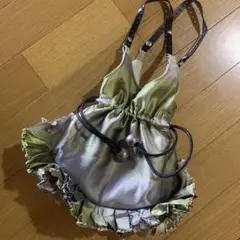 シルクミニハンドフリルバッグヌキテパサラマリカ