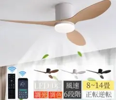 シーリングファン ホワイト LEDライト付き　新品　開封のみ未使用