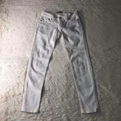 美品 ヤヌーク ジーンズ ジーパン 日本製 デニム ホワイト