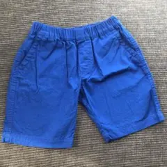 青色ポケット付きハーフパンツ 120cm