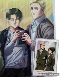 エルヴィンとリヴァイのクリアファイルと、ミニカードセット