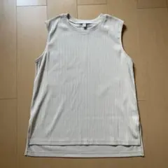 GU ベージュ ノースリーブ Tシャツ L