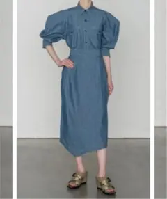 完売商品 HYKE CHAMBRAY DECK SKIRT