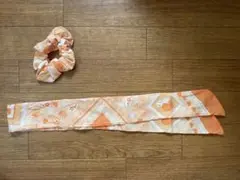 オレンジ系 スカーフとシュシュセット　ジェルすとぷり