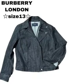 【美品】BURBERRY LONDON/デニム ライダースジャケット サイズ13