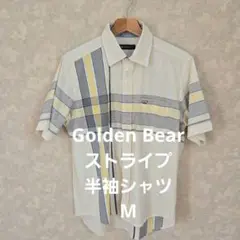 Golden Bear ストライプ 半袖シャツ M ほぼ新品です。
