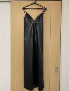 美品 メゾンマルジェラ 19SS レースキャミワンピース 黒 40 *BD510 美品 メゾンマルジェラ 19SS レースキャミワンピース 黒 40
