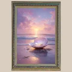 愛と豊かさ✨癒しの海辺✨No.1 【開運•風水•絵画風・ヒーリングアート】