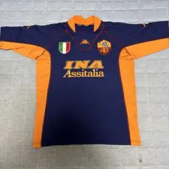 AS Roma Kappa 半袖ユニフォームネイビー/オレンジ
