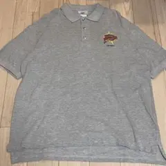 USA製 ユニバーサルスタジオ ポロシャツ XL グレー 刺繍ロゴ　オーランド