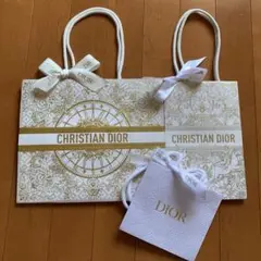 【美品】Dior ディオール ショップ袋　紙袋　プレゼント　3枚セット　ホリデー