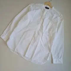 Beams 日本製 バンドカラーシャツ L プルオーバー 無地 ビームスプラス
