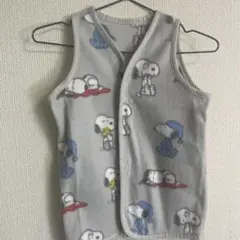 スヌーピー フリーススリーパー グレー
