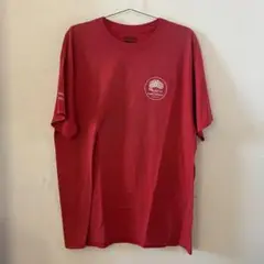 GILDAN 赤 Tシャツ 古着 良プリント