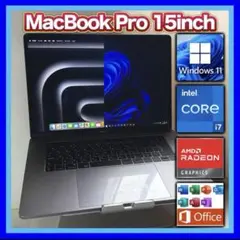 MacBook Pro 大画面 i7/16G/512G タッチバー＋指紋認証