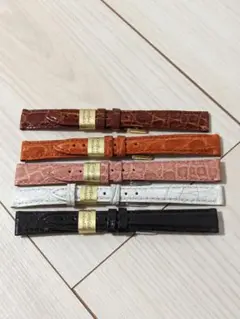 【傷あり】モレラート クロコダイル ベルト 5本セット 12mmu002614mm