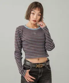 X-girl OVAL LOGO L/S TOP