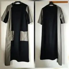 A+TOKYO 　ロングワンピース　スリットスリーブ　ポンチワンピース　美品