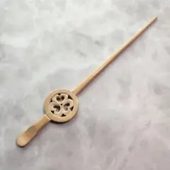 柘植 簪 かんざし 平打ち カタバミ つげ 木製 その4