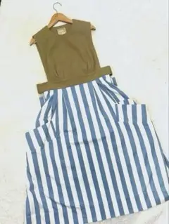 【希少】YABYUM エプロンワンピース ストライプPOTTERS APRON