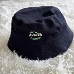 アヴィレックスAVIREX フューチャーコマンド　バケットハット　ブラック黒