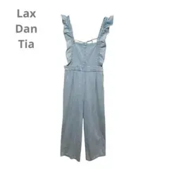 【Lax Dan Tia】サロペットパンツ　オールインワン　デニム　フリル　水色