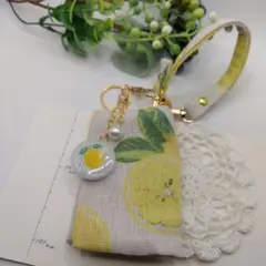 ハンドメイド　レモン柄ティッシュケースno.2