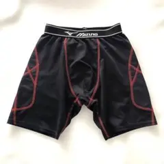 Mizuno スライディングパンツ ジュニア150 黒　赤いステッチ　傷あり