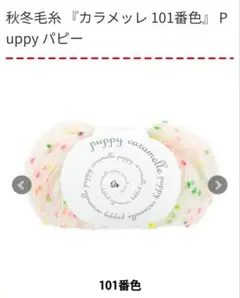 Puppy カラメッル 101番色 毛糸3玉