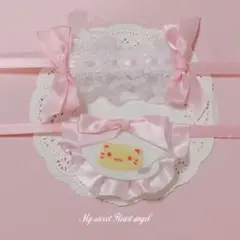 ヘッドドレス　スタイ　ぬいぐるみ　ぬい服　ぬい　メイド　オムライス　ピンク