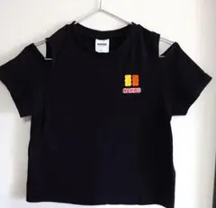 GU キッズ　ガールズ　女児　HARIBO 黒 Tシャツ Sサイズ