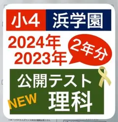 【2年分セット】　2024年度　2023年度　浜学園　小4　公開テスト　理科