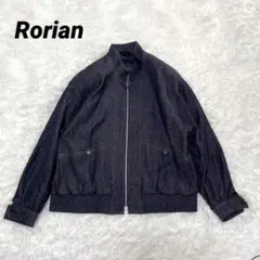 Rorian デニム風 ジャンパー ネイビー L