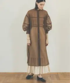 クラネ SWITCH DESIGN LONG SHEER SHIRTワンピース