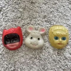 お面　バットマン　トッポジージョ　マグマ大使　セルロイド　日本製　ミニお面