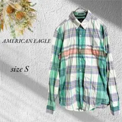 古着AMERICAN EAGLE 長袖シャツ Sサイズ チェック柄 2846
