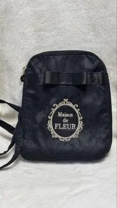 Maison de FLEUR レースミニショルダーバッグ ブラック