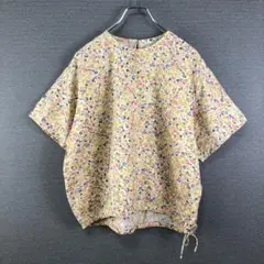 45R タペットde花柄Tシャツ イエロー