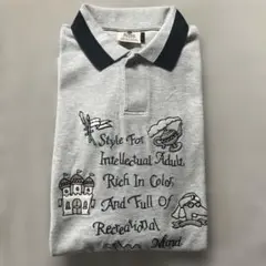 美品本間デザインメンズゴルフポロシャツグレーL〜LL