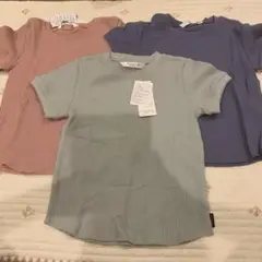【新品未使用】　3枚セット　フタフタ　バースデイ　ワッフルTシャツ　110