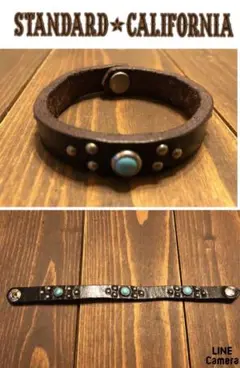 ⭐️新品未使用⭐️TQ Bracelet ⭐️ナローターコイズ⭐️ブラックレザー