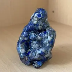 インテリア小物　ゴリラの置物　ストーンキング　ラピスラズリ