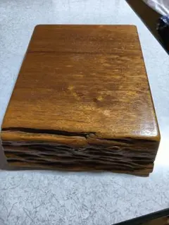 木製手作り花台　 自然な木目 中古品