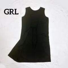 美品 GRLジレ風トップス ブラック ノースリーブ