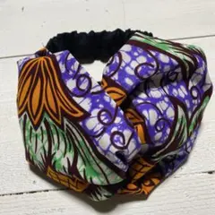 〈157〉ハンドメイド アフリカ布のクロスターバン