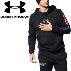【新品】 UNDER ARMOUR 黒 フード付きパーカー